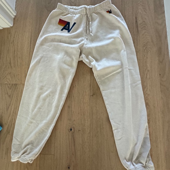 Aviator Nation cream  joggers in XL - Picture 2 of 5